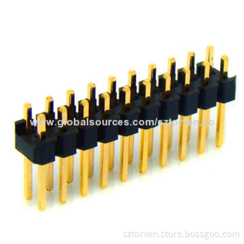 Pin Header, 2.54mm, Dual-row, 6 to 80 Pins, Straight DIP Type Profile, 2.54mm Height